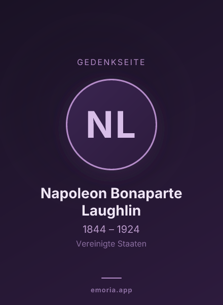Gedenkportrait von Napoleon Bonaparte Laughlin
