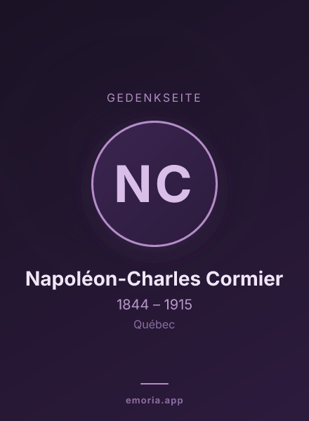 Gedenkportrait von Napoléon-Charles Cormier