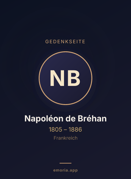 Gedenkportrait von Napoléon de Bréhan