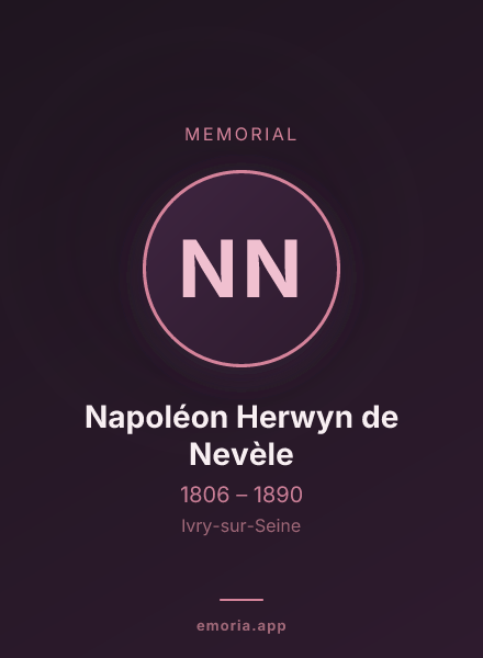 Memorial portrait of Napoléon Herwyn de Nevèle
