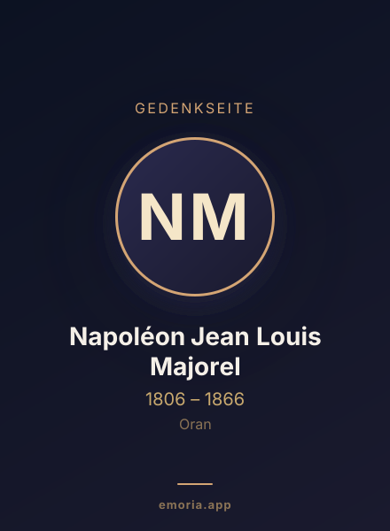 Gedenkportrait von Napoléon Jean Louis Majorel