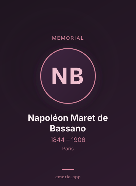 Memorial portrait of Napoléon Maret de Bassano
