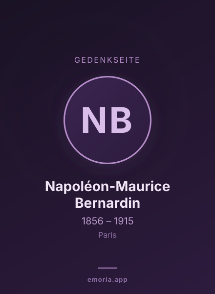 Gedenkportrait von Napoléon-Maurice Bernardin