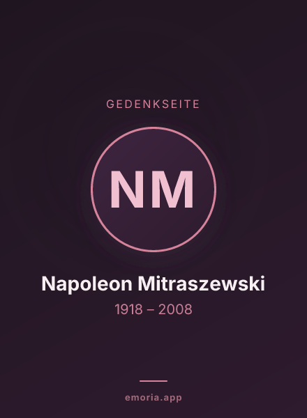 Gedenkportrait von Napoleon Mitraszewski