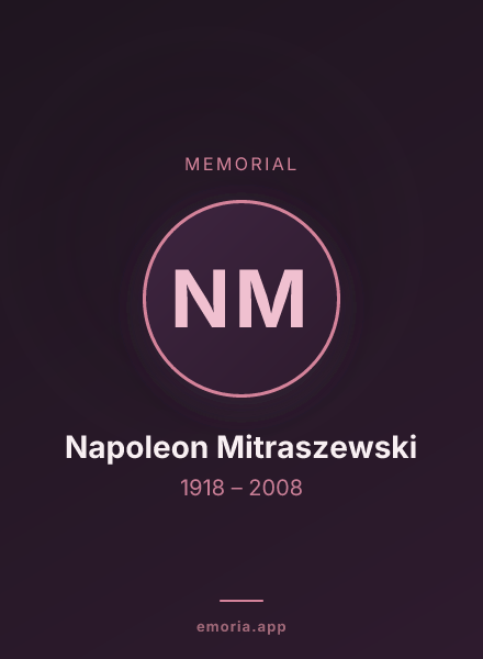 Memorial portrait of Napoleon Mitraszewski