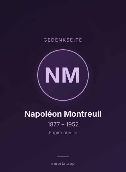 Gedenkportrait von Napoléon Montreuil