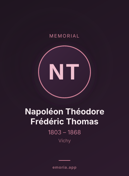 Memorial portrait of Napoléon Théodore Frédéric Thomas