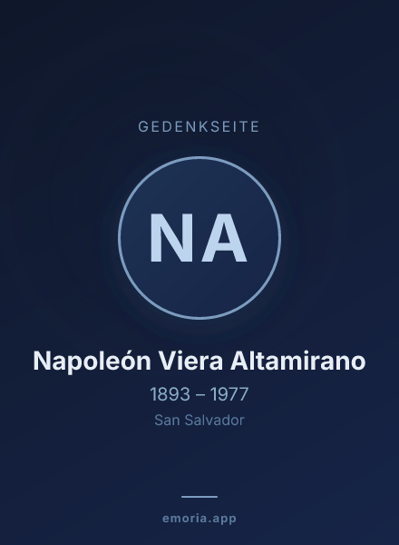Gedenkportrait von Napoleón Viera Altamirano