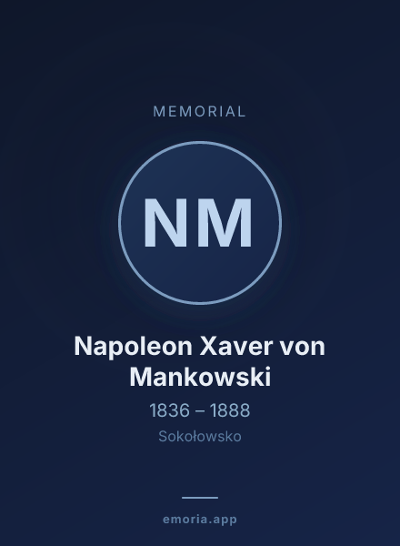 Memorial portrait of Napoleon Xaver von Mankowski