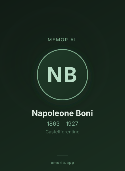 Memorial portrait of Napoleone Boni