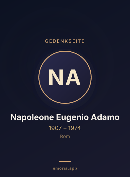 Gedenkportrait von Napoleone Eugenio Adamo