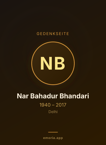 Gedenkportrait von Nar Bahadur Bhandari
