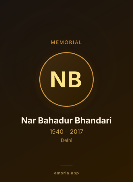 Memorial portrait of Nar Bahadur Bhandari