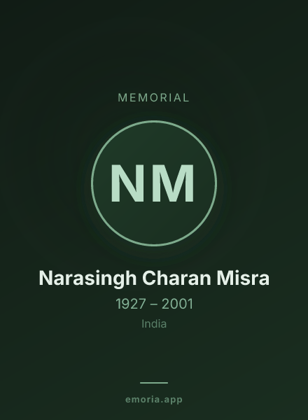 Memorial portrait of Narasingh Charan Misra