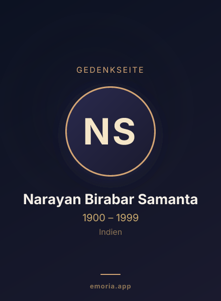 Gedenkportrait von Narayan Birabar Samanta