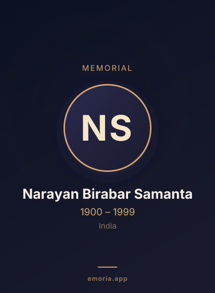 Memorial portrait of Narayan Birabar Samanta