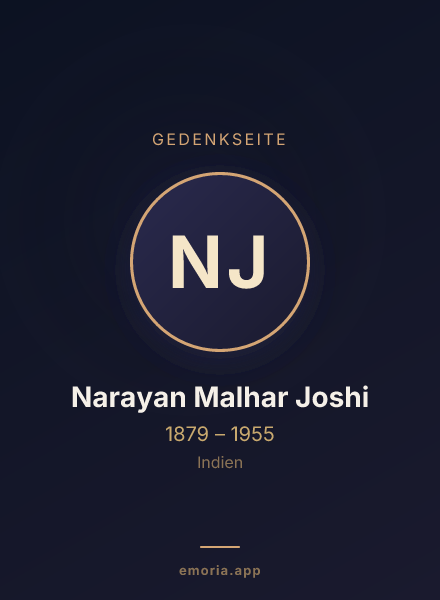 Gedenkportrait von Narayan Malhar Joshi