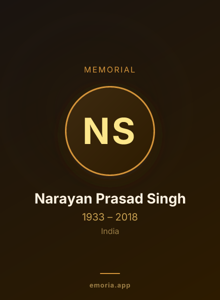 Memorial portrait of Narayan Prasad Singh