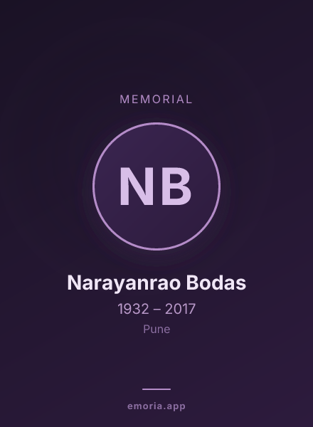 Memorial portrait of Narayanrao Bodas