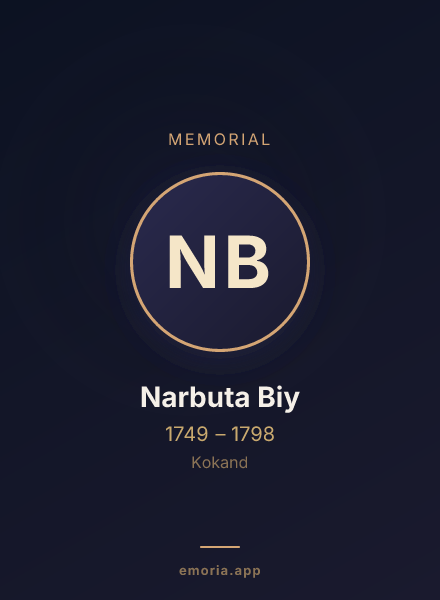 Memorial portrait of Narbuta Biy
