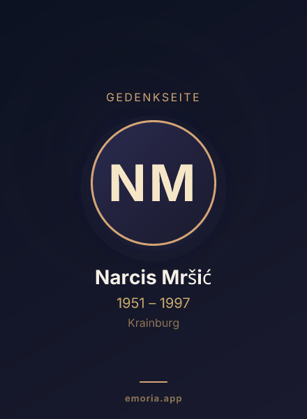 Gedenkportrait von Narcis Mršić