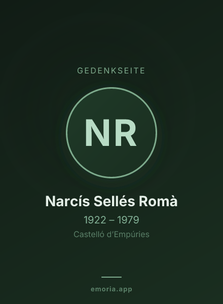 Gedenkportrait von Narcís Sellés Romà