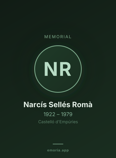 Memorial portrait of Narcís Sellés Romà