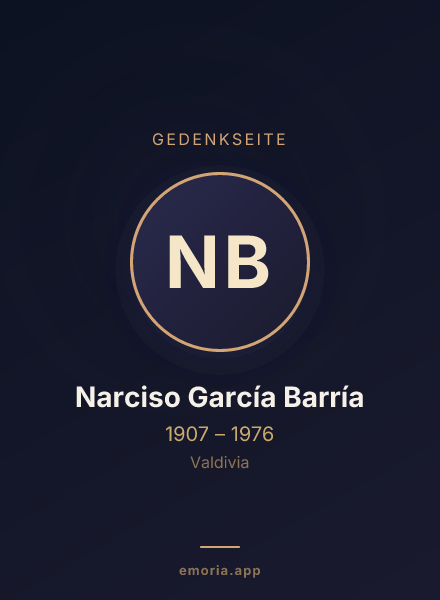 Gedenkportrait von Narciso García Barría