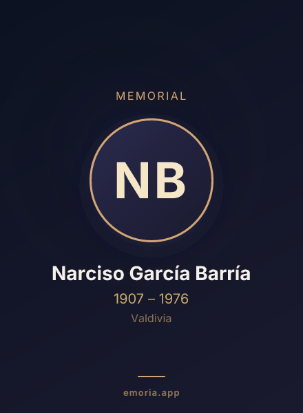 Memorial portrait of Narciso García Barría