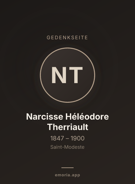 Gedenkportrait von Narcisse Héléodore Therriault