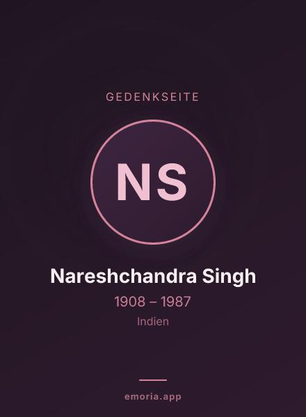 Gedenkportrait von Nareshchandra Singh
