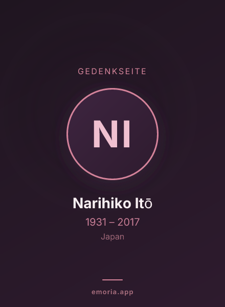 Gedenkportrait von Narihiko Itō
