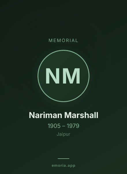 Memorial portrait of Nariman Marshall