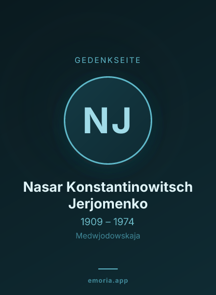 Gedenkportrait von Nasar Konstantinowitsch Jerjomenko