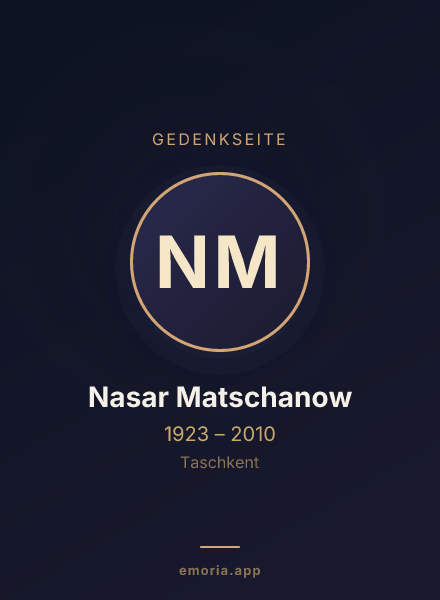 Gedenkportrait von Nasar Matschanow