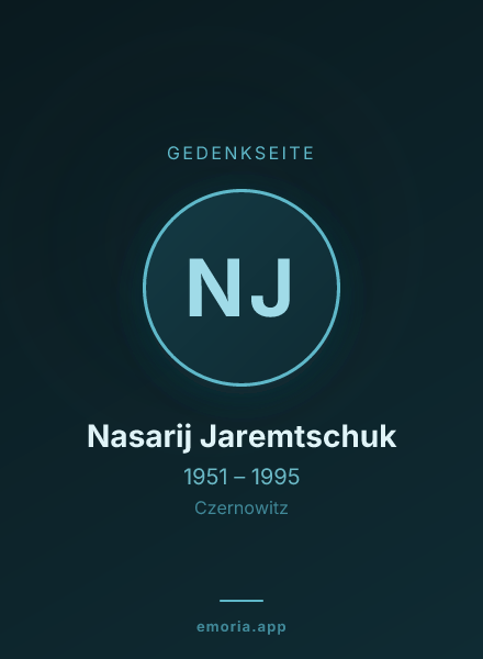 Gedenkportrait von Nasarij Jaremtschuk