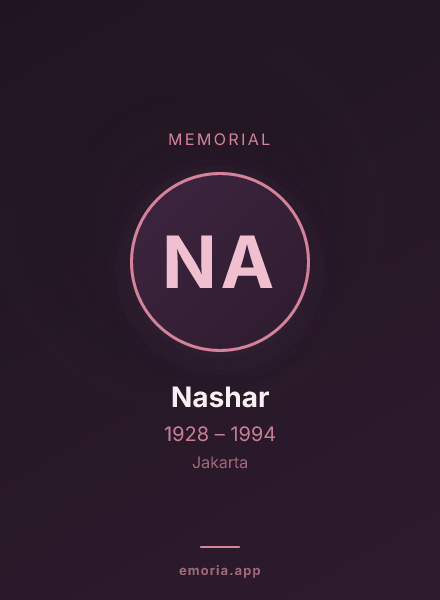 Memorial portrait of Nashar