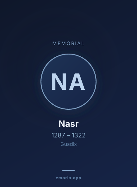 Memorial portrait of Nasr