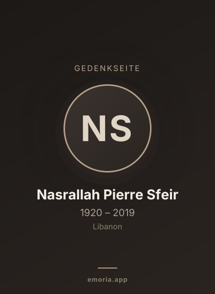 Gedenkportrait von Nasrallah Pierre Sfeir