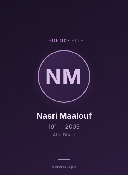 Gedenkportrait von Nasri Maalouf
