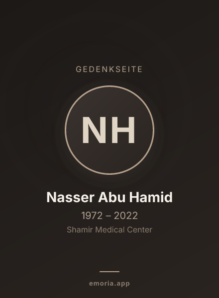 Gedenkportrait von Nasser Abu Hamid