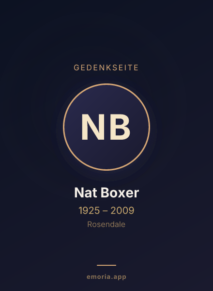 Gedenkportrait von Nat Boxer
