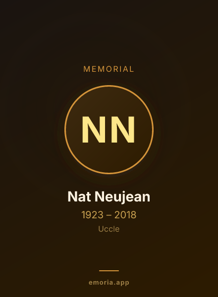 Memorial portrait of Nat Neujean