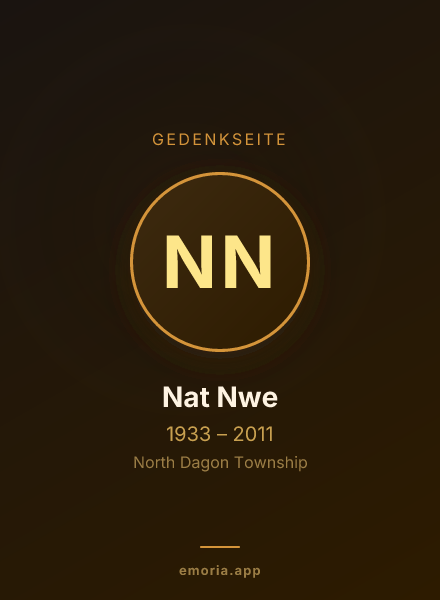 Gedenkportrait von Nat Nwe