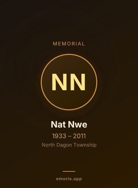 Memorial portrait of Nat Nwe