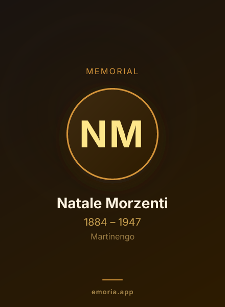 Memorial portrait of Natale Morzenti