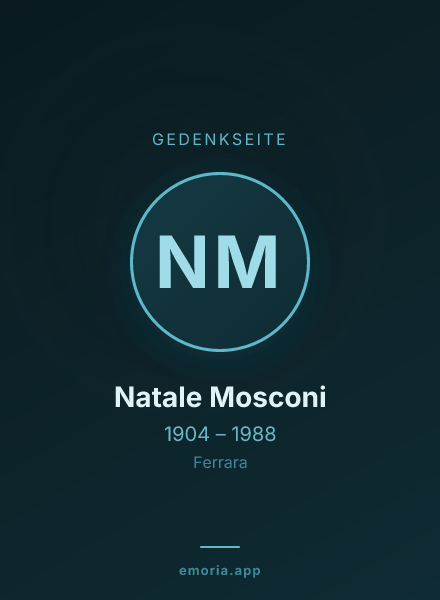 Gedenkportrait von Natale Mosconi