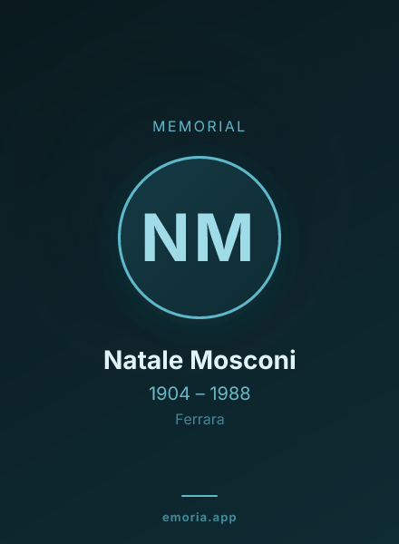 Memorial portrait of Natale Mosconi