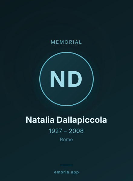 Memorial portrait of Natalia Dallapiccola