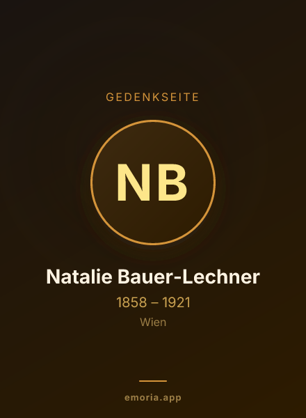 Gedenkportrait von Natalie Bauer-Lechner